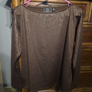 G by Giuliana Brown Long Sleeve Top
